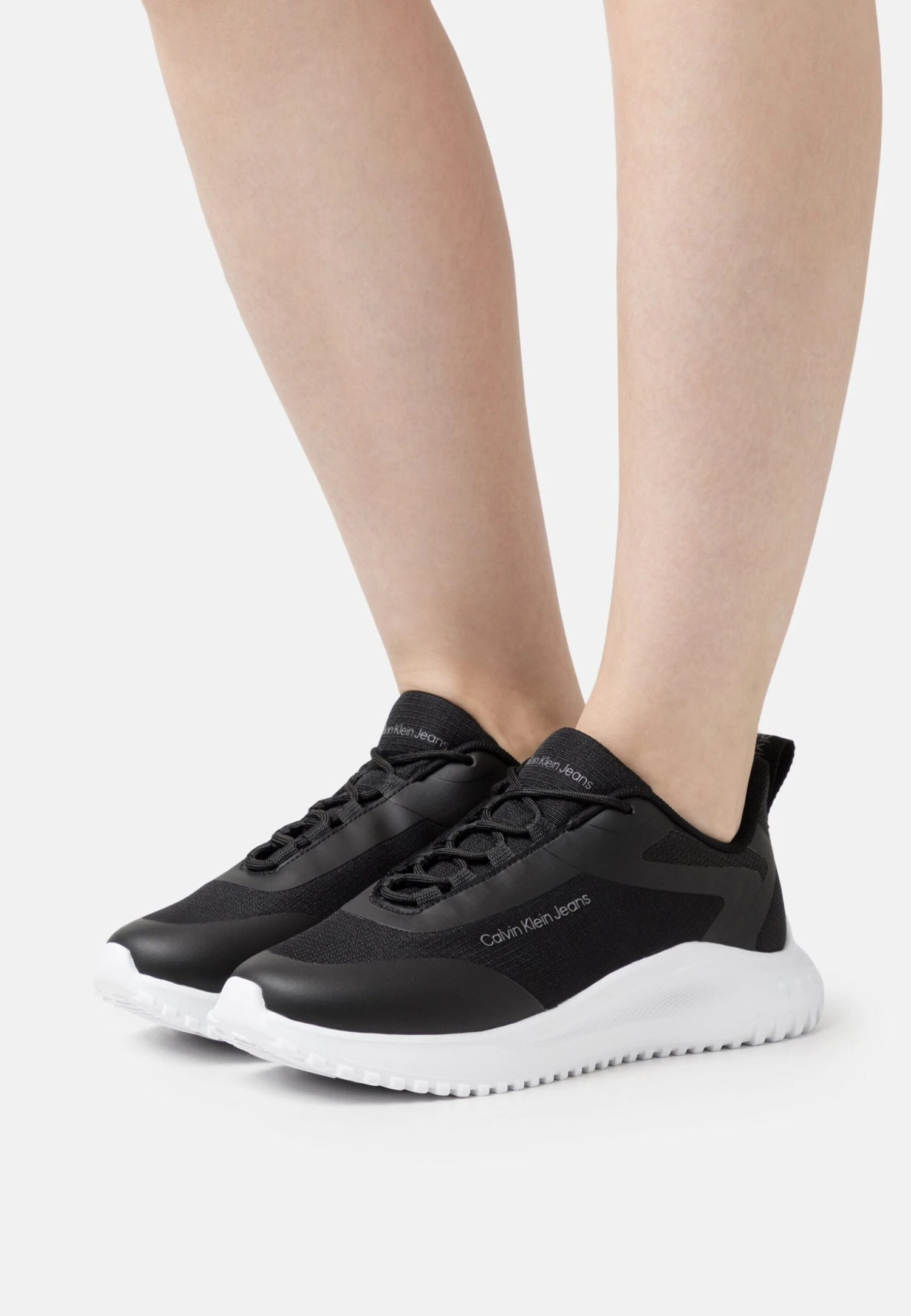 Calvin Klein Jeans Eva Runner Laceup - Sneakers Laag - Black/White 1 Calvin Klein Jeans Eva Runner Laceup - Sneakers Laag - Black/White