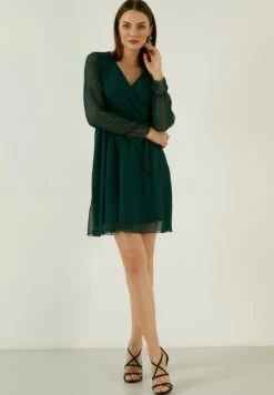 LELA Mini- Jurk - Petrol Blue -Dameskledingwinkel 03dfb18069eb49e7a9d45aeb4aeaef3b