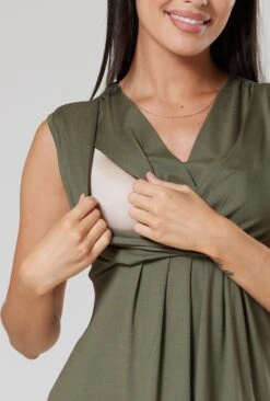 Happy Mama Jurk - Khaki -Dameskledingwinkel 1111ad8f686a4637aade4c34c48c7fbb