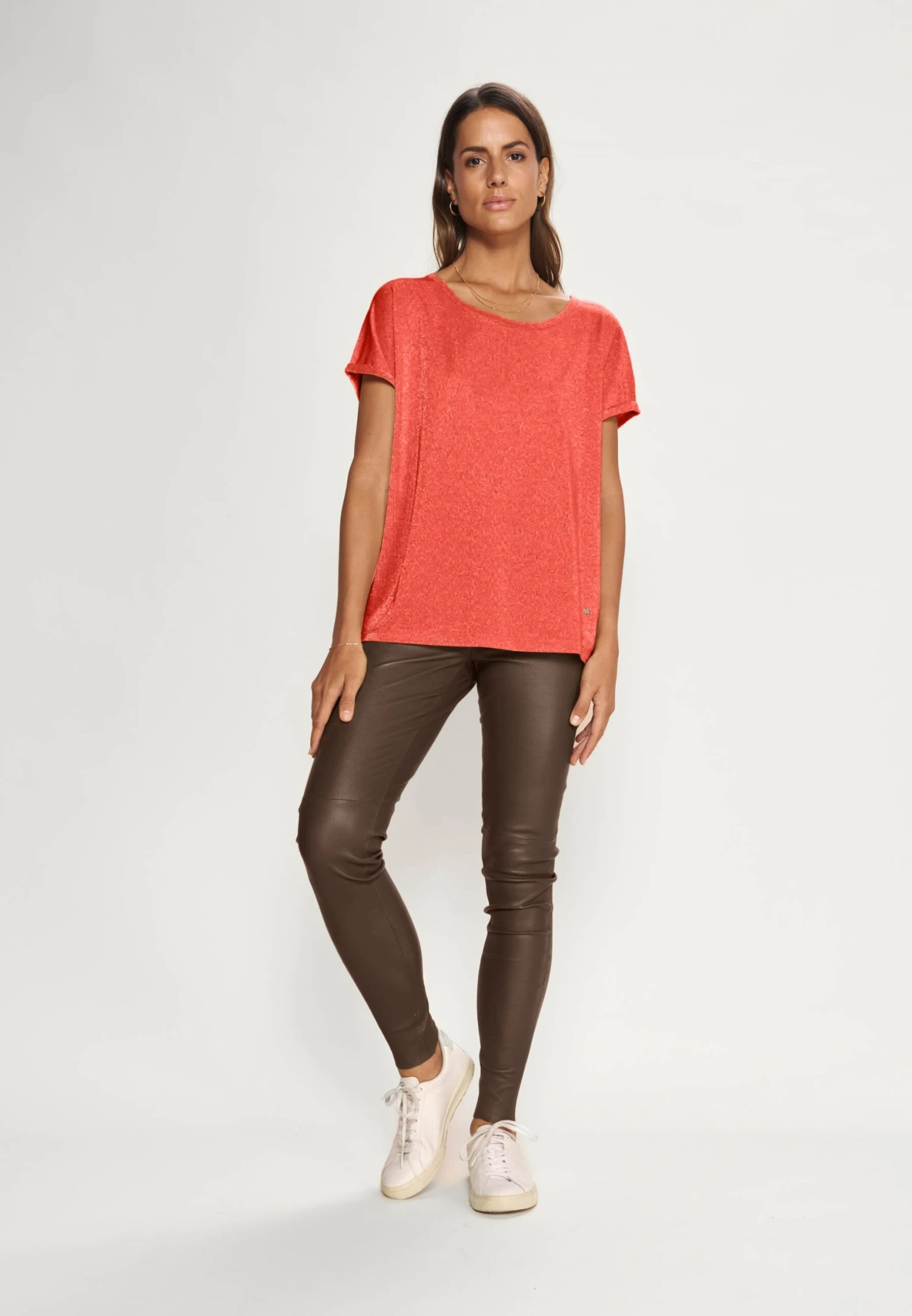 Mos Mosh Kay Tee - T-Shirt Basic - Burnt Ochre 2 Mos Mosh Kay Tee - T-Shirt Basic - Burnt Ochre - Afbeelding 2