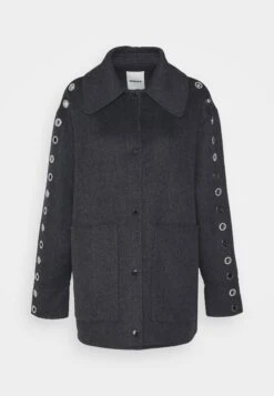 Sandro Oversize Double Face Coat With Eyelet - Halflange Jas - Gris Foncé 12 Sandro Oversize Double Face Coat With Eyelet - Halflange Jas - Gris Foncé -Dameskledingwinkel 13963862ff48403fb85fab9c95e3afa2