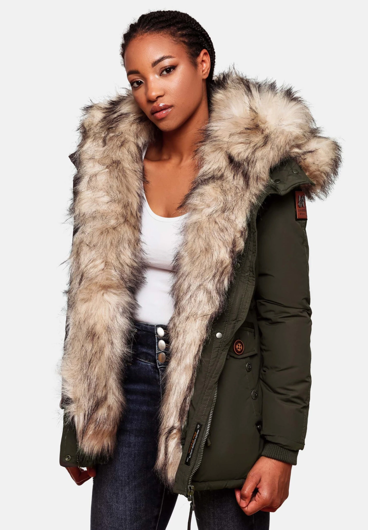 Navahoo Sweety - Winterjas - Olive 4 Navahoo Sweety - Winterjas - Olive - Afbeelding 4