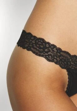 Anna Field 10Pp Cotton And Lace Thong - String - Black -Dameskledingwinkel 1e3643c56d2f40289953e14d52bb3ace
