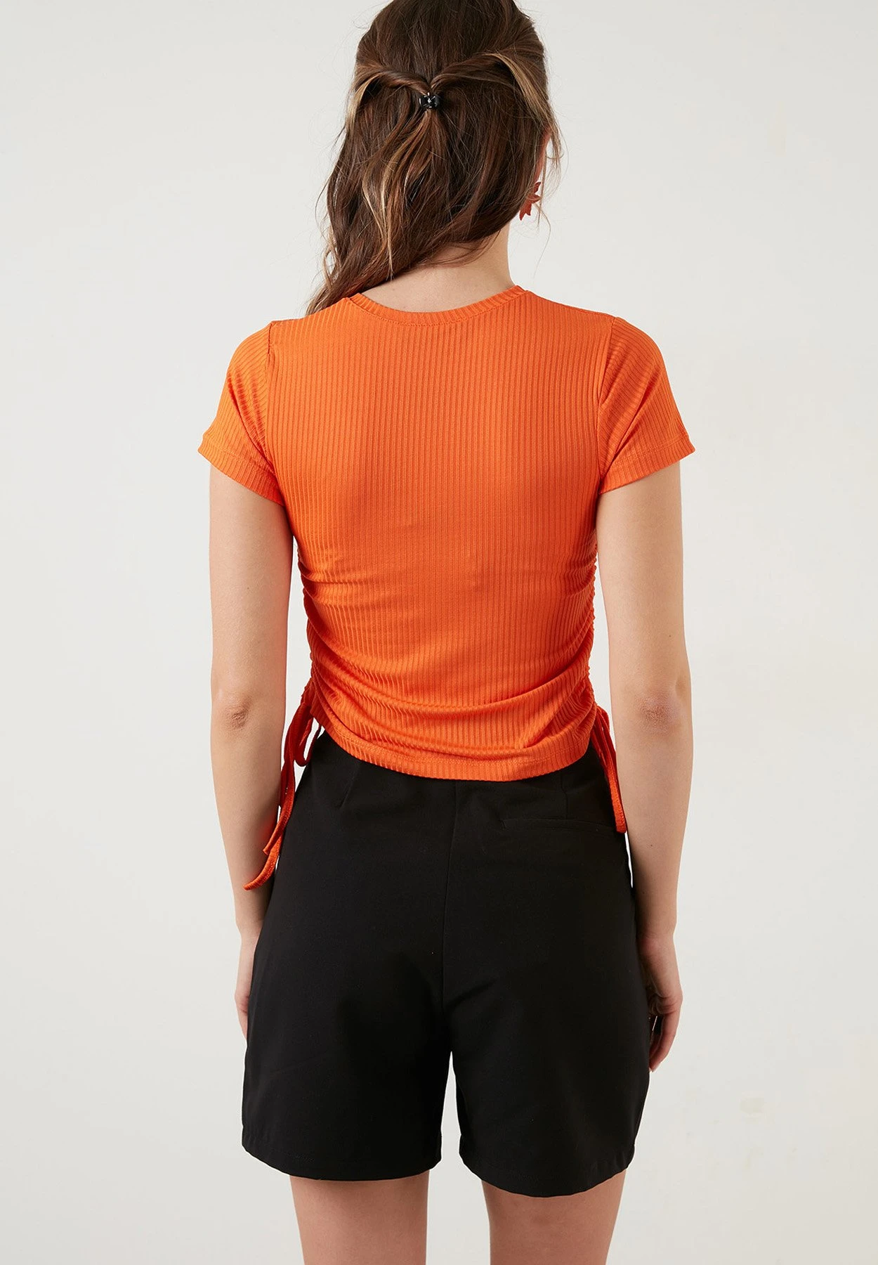 LELA Slim Fit - Blouse - Orange Color 3 LELA Slim Fit - Blouse - Orange Color - Afbeelding 3