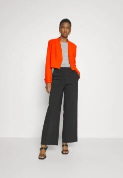 Boss Slim-Fit Cropped Jacket With Collarless Styling - Blazer - Bright Orange 12 Boss Slim-Fit Cropped Jacket With Collarless Styling - Blazer - Bright Orange -Dameskledingwinkel 3312aa900d0f45f49115e4640ef0dd5e