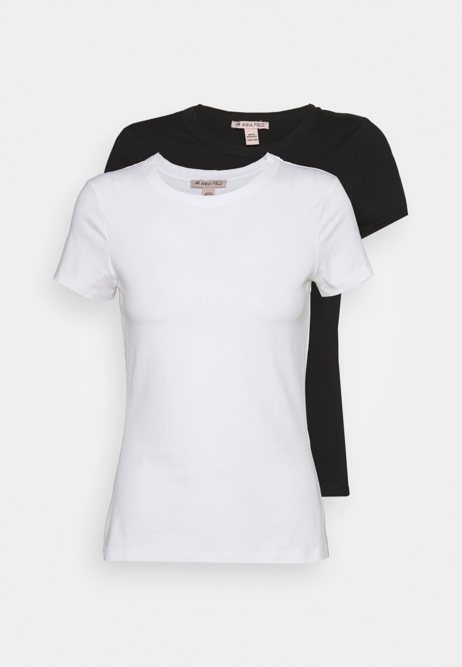 Anna Field 2 Pack - T-Shirt Basic - White/Black 1 Anna Field 2 Pack - T-Shirt Basic - White/Black
