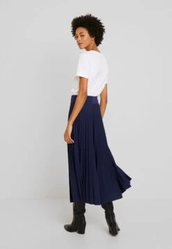 Anna Field Plisse A-Line Midi Skirt - A-Lijn Rok - Maritime Blue -Dameskledingwinkel 5e377213776043ae87e0befe2a75e8ca