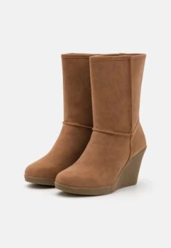 Anna Field Winter Boot - Enkellaarsjes Met Sleehak - Cognac -Dameskledingwinkel 64d45de883534e7f974d195c7e051ad9