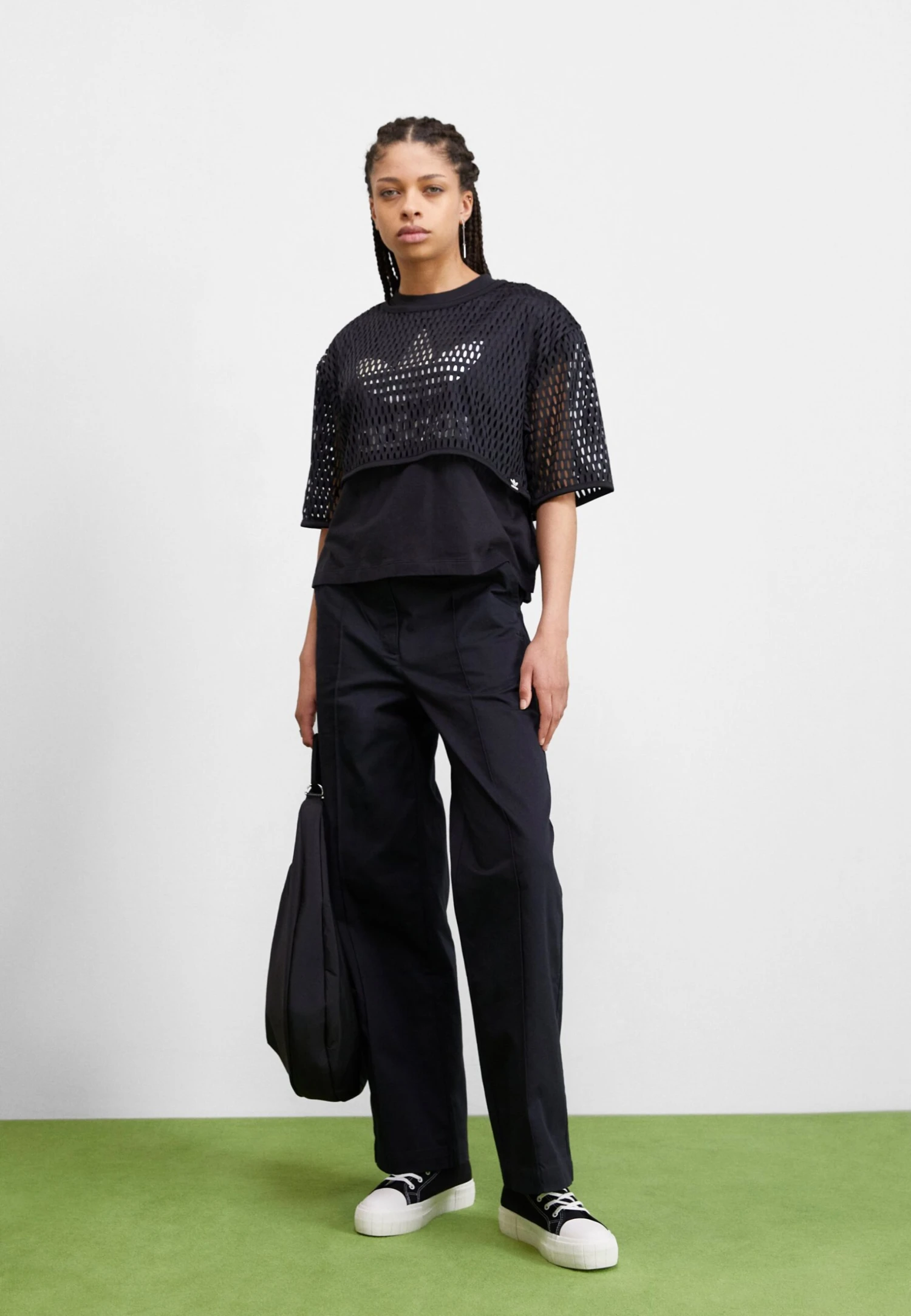 Adidas Originals Big Logo Tee 2 In 1 - T-Shirt Print - Black 2 Adidas Originals Big Logo Tee 2 In 1 - T-Shirt Print - Black - Afbeelding 2