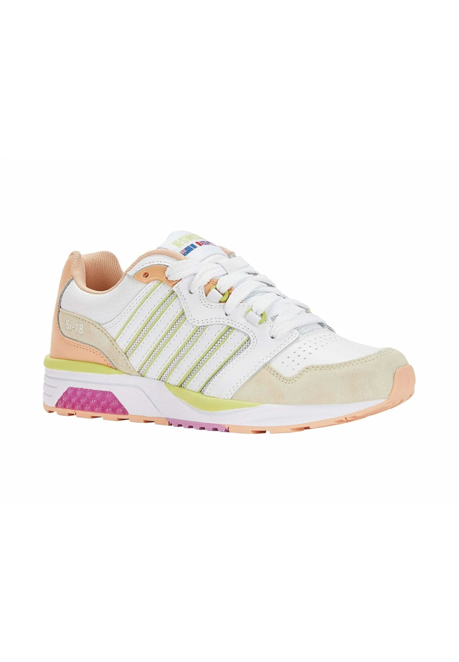 K-Swiss Si-18 Rannell - Sneakers Laag - White Almost Apricot Daquiri Green 2 K-Swiss Si-18 Rannell - Sneakers Laag - White Almost Apricot Daquiri Green - Afbeelding 2