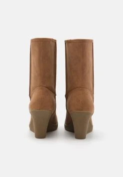 Anna Field Winter Boot - Enkellaarsjes Met Sleehak - Cognac -Dameskledingwinkel 7996478d26b54973a4236206968037b1