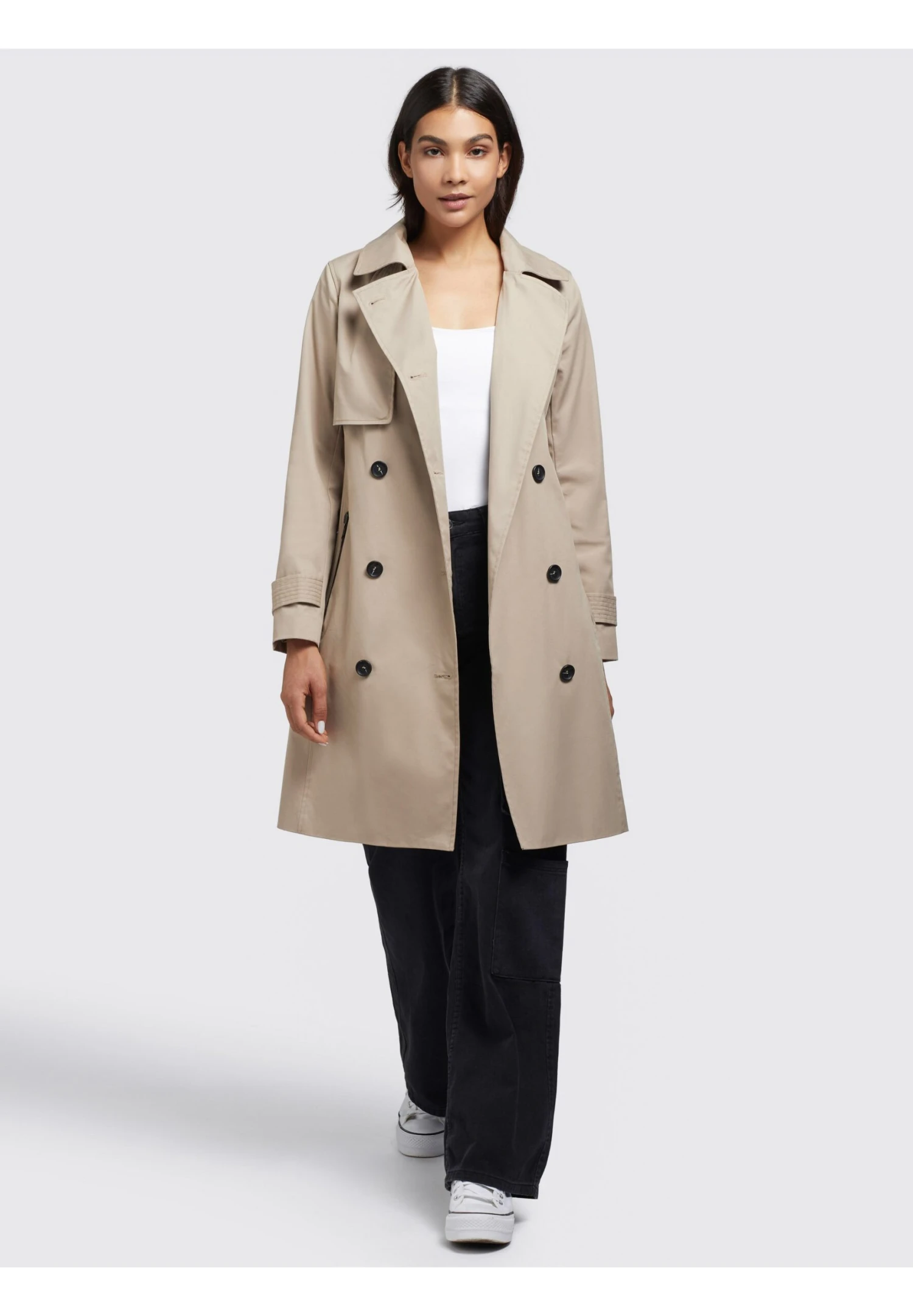 Khujo Trenchcoat - Beige 2 Khujo Trenchcoat - Beige - Afbeelding 2