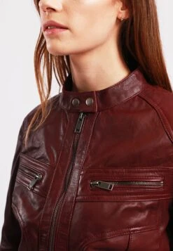 Lee Cooper Bethanie - Leren Jas - Oxblood 7 Lee Cooper Bethanie - Leren Jas - Oxblood -Dameskledingwinkel 81df1075c5a9479bac7ef34873b8bd48
