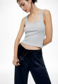 PULL & BEAR Satin Parachute - Broek - Mottled Black -Dameskledingwinkel 8be82a7c1e5443c891440162c3358830