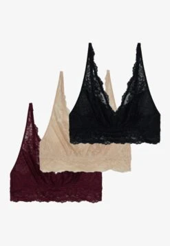 Anna Field 3 Pack - Bustier - Black/Beige/Dark Red -Dameskledingwinkel 938aa42549cf49f2814d4d05d6c7bc9f