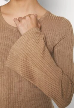 Even&Odd Knit Loose Fit Flared Sleeves Dress - Gebreide Jurk - Camel -Dameskledingwinkel 985c9311c81247d590fd7ae7363ae86a