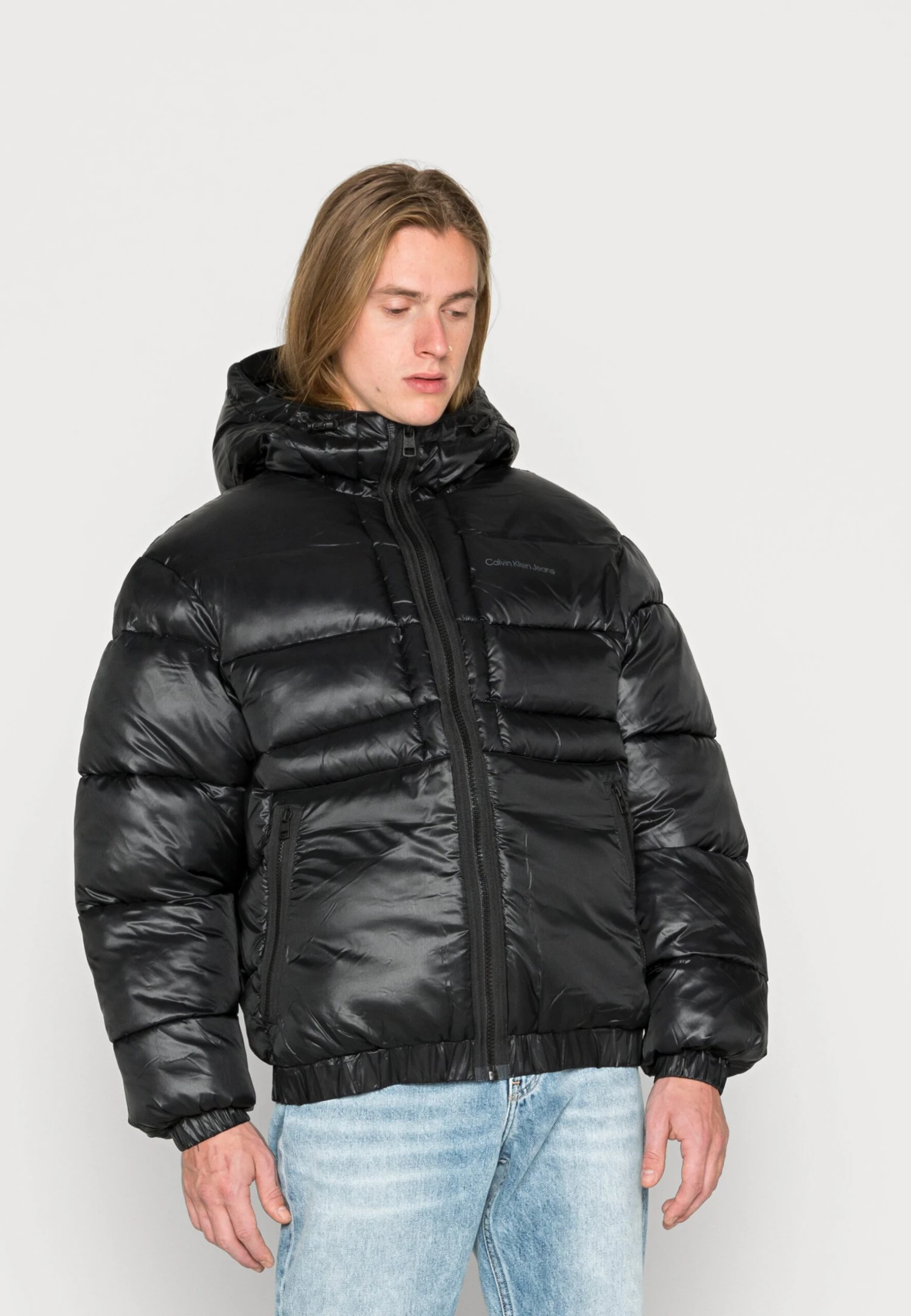 Calvin Klein Jeans Shine Puffer Unisex - Winterjas - Black 1 Calvin Klein Jeans Shine Puffer Unisex - Winterjas - Black