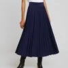 Anna Field Plisse A-Line Midi Skirt - A-Lijn Rok - Maritime Blue