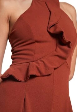 Wal G Penelope Frill - Jumpsuit - Burnt Orange -Dameskledingwinkel a01560c223df4260a8e36e2d9a3bd729