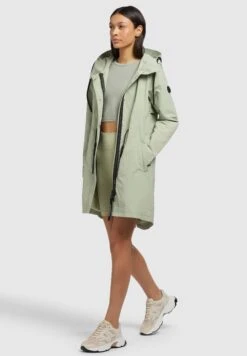 Khujo Adda - Halflange Jas - Blassgrün -Dameskledingwinkel a3ca60f509bd45b1bfb86a38aea3342d