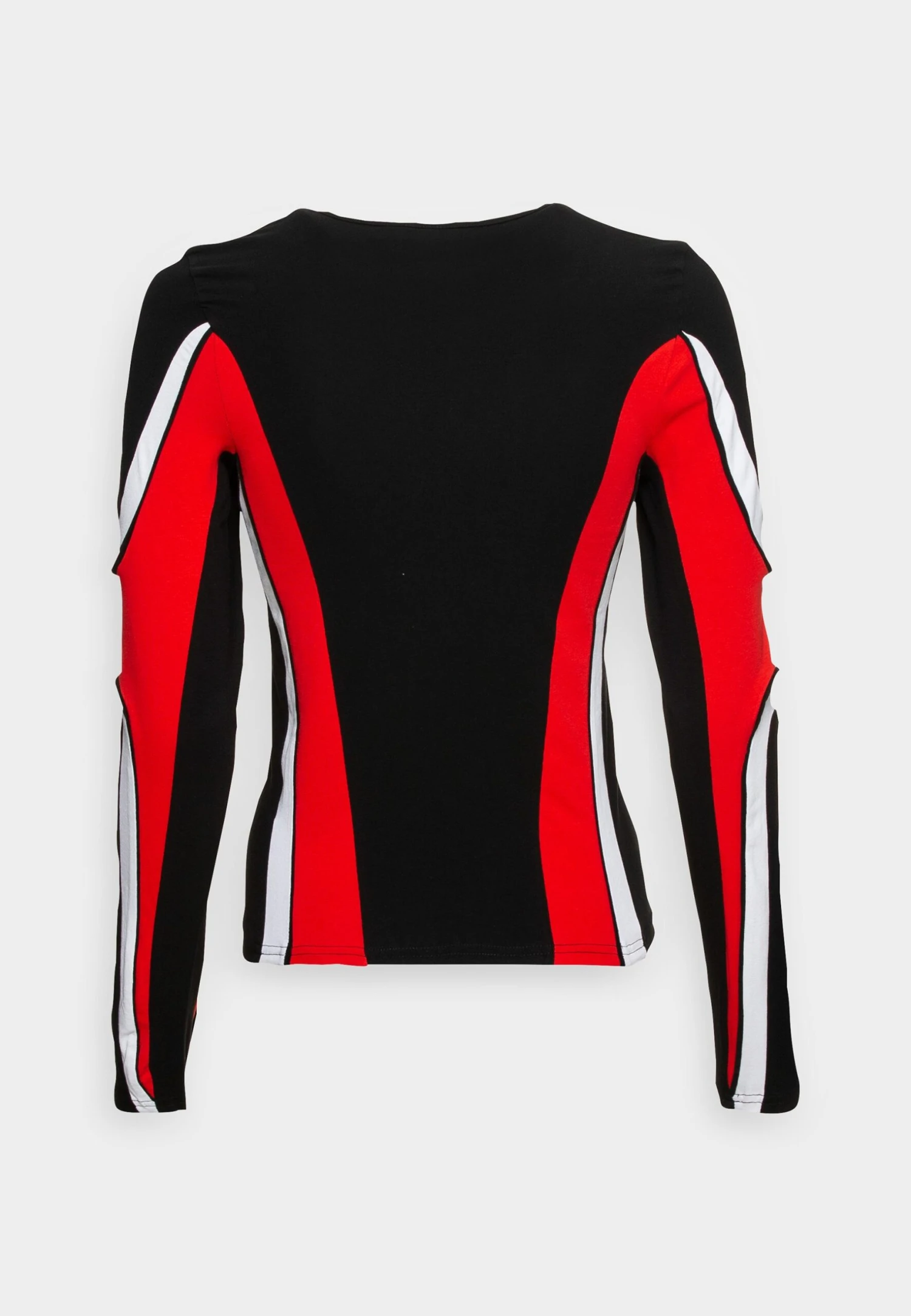 WEEKDAY Rush Biker Long Sleeve - Longsleeve - Black/Red Colblock 2 WEEKDAY Rush Biker Long Sleeve - Longsleeve - Black/Red Colblock - Afbeelding 2