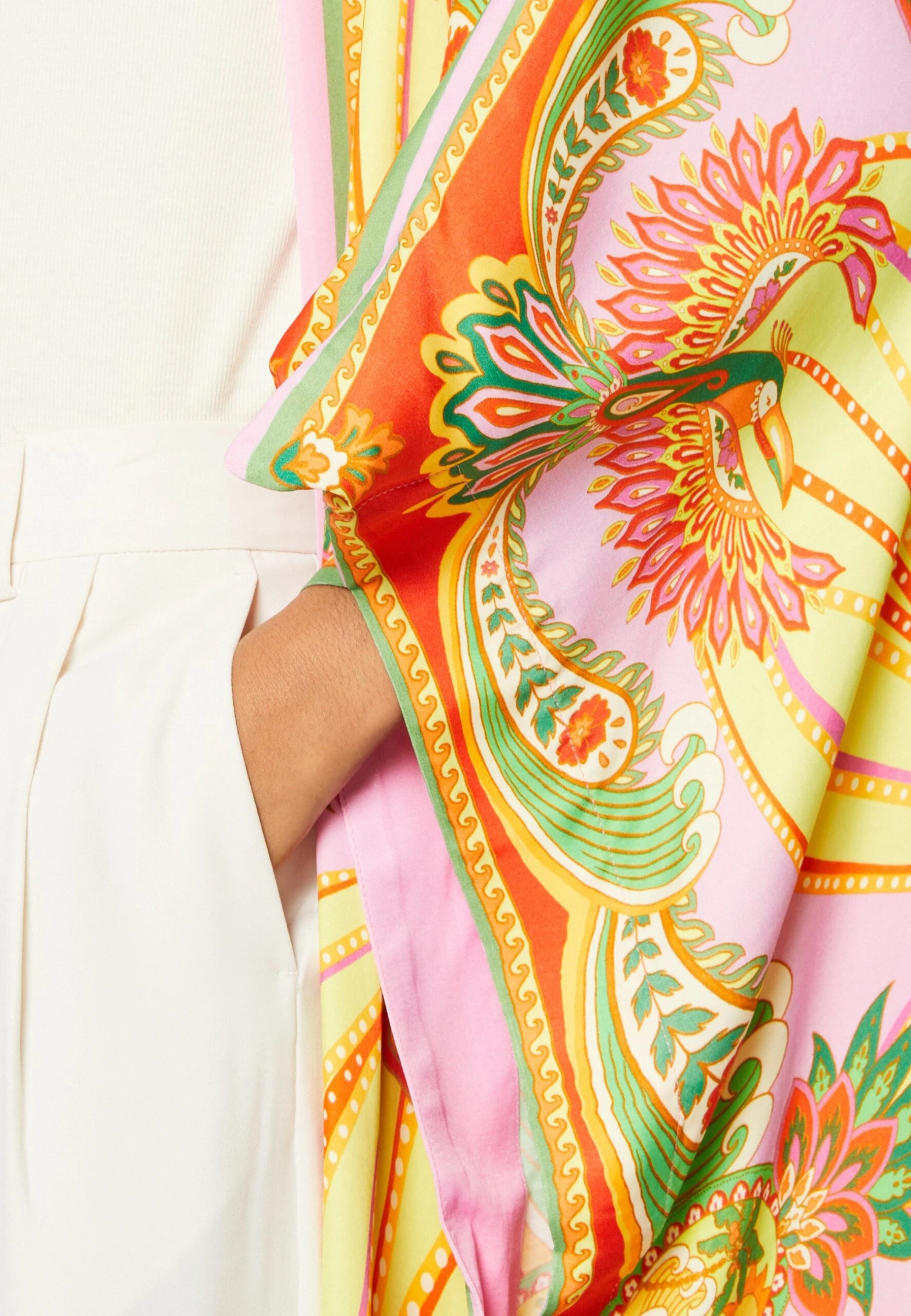 Farm Rio Beach Toucans Scarf Kimono - Lichte Jas - Multicolor 6 Farm Rio Beach Toucans Scarf Kimono - Lichte Jas - Multicolor - Afbeelding 6