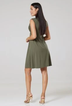 Happy Mama Jurk - Khaki -Dameskledingwinkel bd3b43ce9340419286dce83e781b7f6a