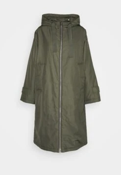 Marc O'Polo Coat Long Padded Fixed Hood Zipper Drawstring Waist - Parka - Olive Crop -Dameskledingwinkel c198e9c4da5c45079d2c5e90cae9c3bd