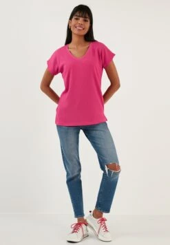LELA Regular Fit - Blouse - Fuchsia -Dameskledingwinkel c371d8e12a3449b4aedcf56a6a0e868f