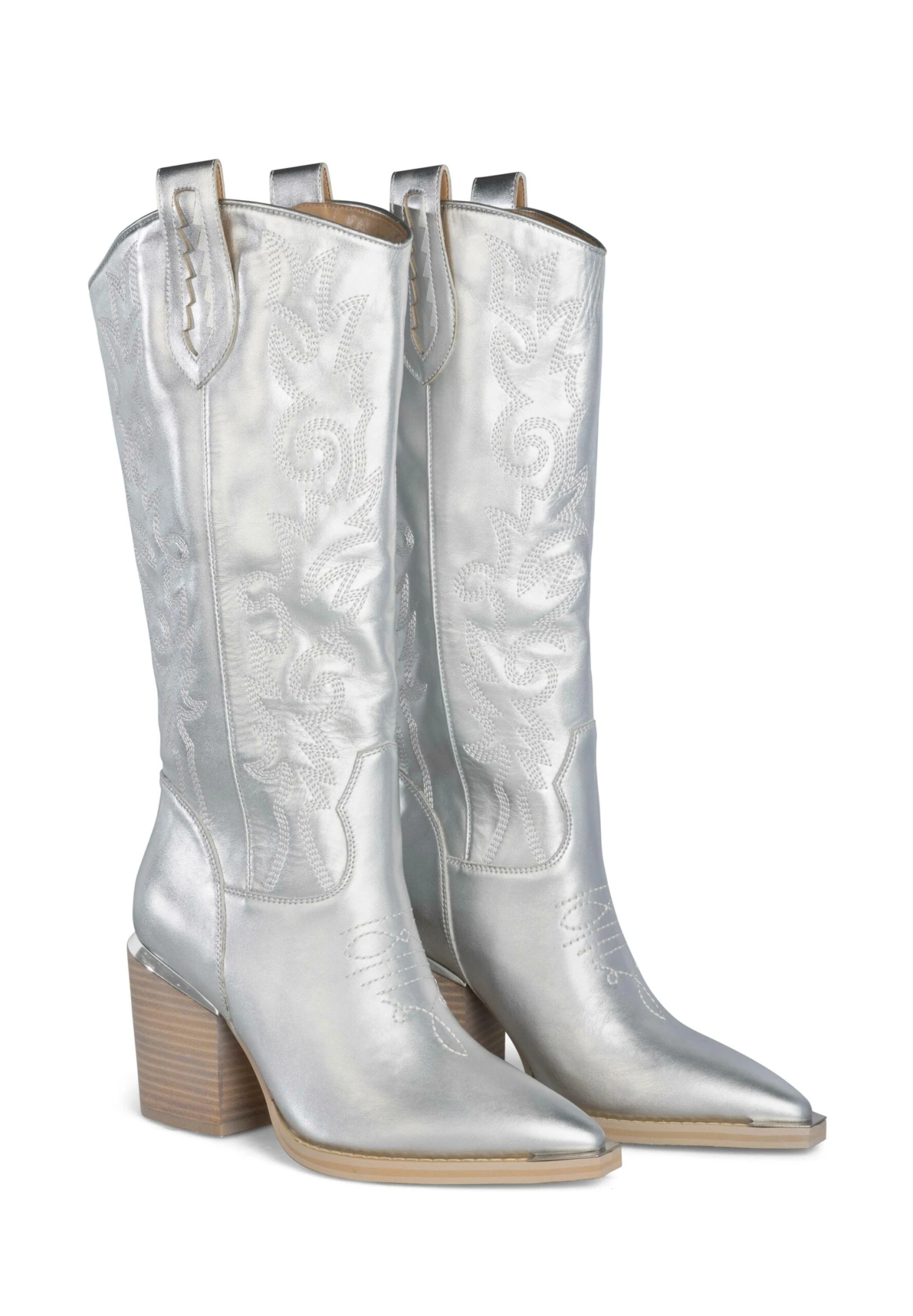 Alma En Pena Cynar - Cowboy-/Bikerlaarzen - Plata 2 Alma En Pena Cynar - Cowboy-/Bikerlaarzen - Plata - Afbeelding 2