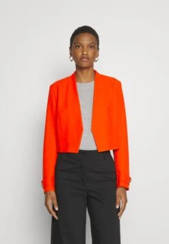 Boss Slim-Fit Cropped Jacket With Collarless Styling - Blazer - Bright Orange 10 Boss Slim-Fit Cropped Jacket With Collarless Styling - Blazer - Bright Orange -Dameskledingwinkel ccce71fd8f524f76b81654bde7b1fdf0