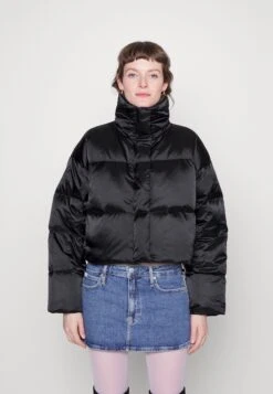 Calvin Klein Shine Puffer Down Coat - Gewatteerde Jas - Black