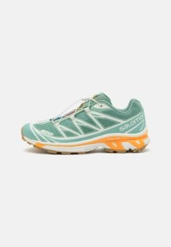 Salomon Xt-6 Unisex - Sneakers Laag - Granite Green/Aquifer/Blazing Orange