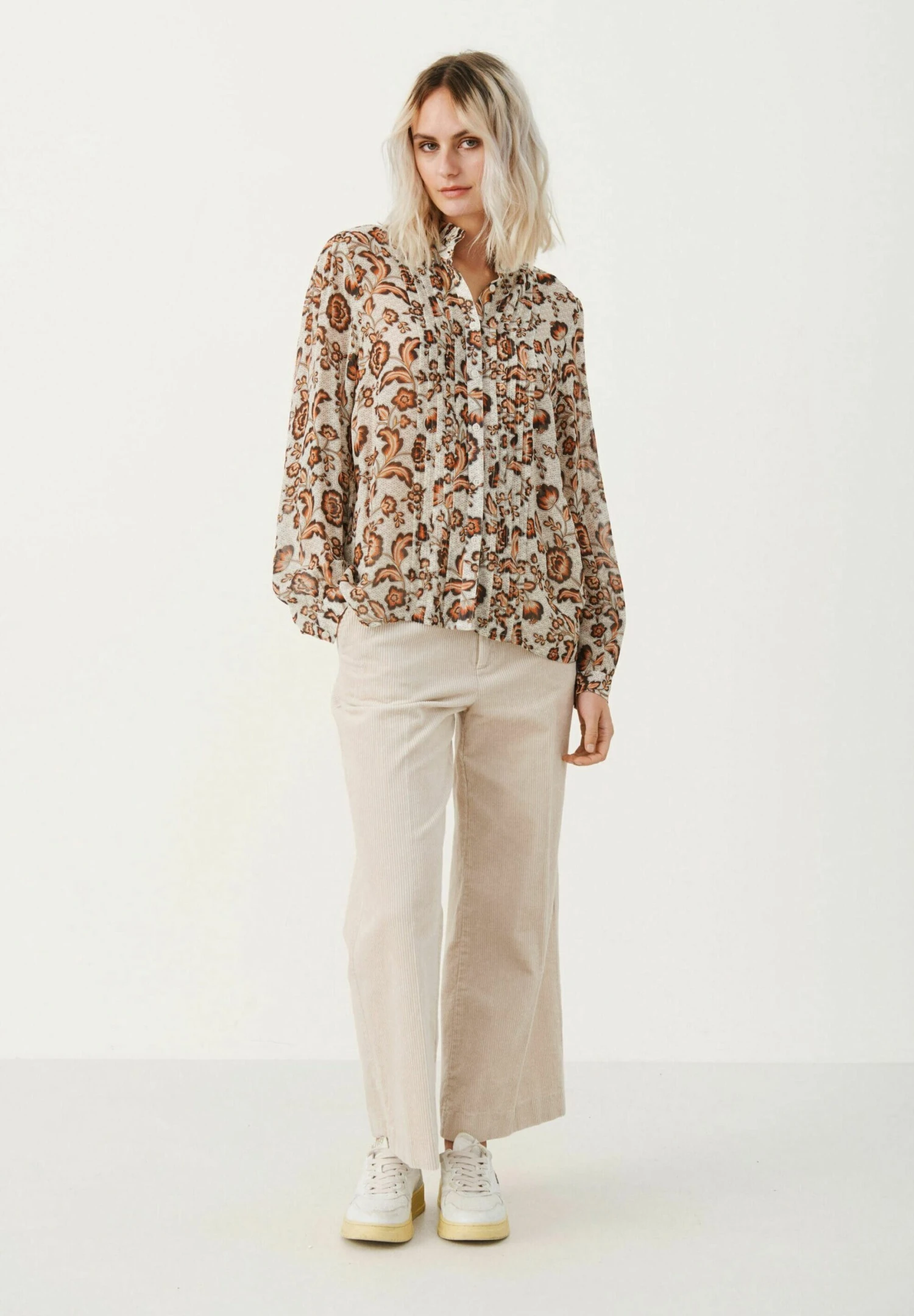 Part Two Viktorine - Overhemdblouse - Koi Japanese Flower Print 2 Part Two Viktorine - Overhemdblouse - Koi Japanese Flower Print - Afbeelding 2