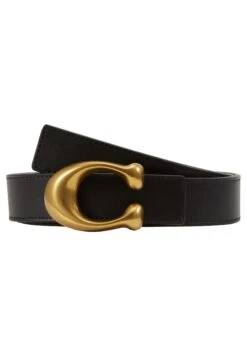 Coach Sculpted Reversible Belt - Riem - Black/Saddle -Dameskledingwinkel e0921199c5a8470481df98ddcc488084