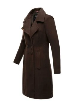 Navahoo Wooly - Halflange Jas - Dark Choco -Dameskledingwinkel eec6edb463254c04931e43a9eafda63b