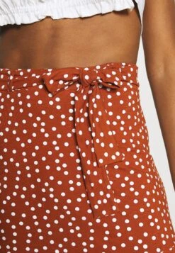 Even&Odd Mini Skirt With Volant - A-Lijn Rok - Brown/White -Dameskledingwinkel fc0ba9c0fdf045d2bcc21aaeb0b2a1bb